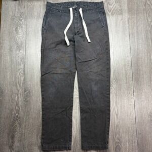Jungmaven Mens Medium Hemp Organic Cotton Drawstring Pants Faded Black USA